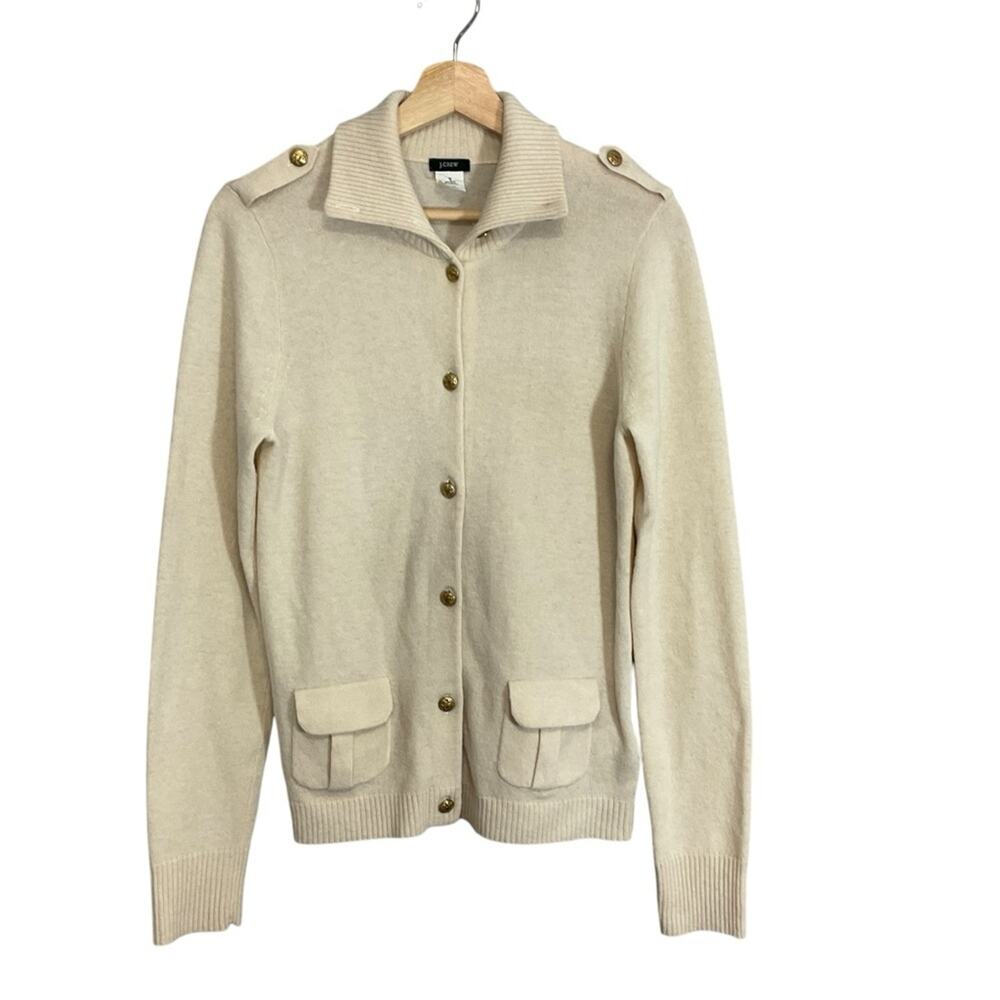 J. Crew Women’s Button Up Sweater Cashmere Blend Med